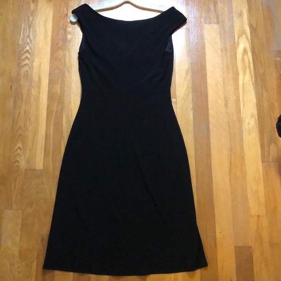 Like-New Shelli Segal BLK sleeveless v-neck dress - Picture 3 of 7